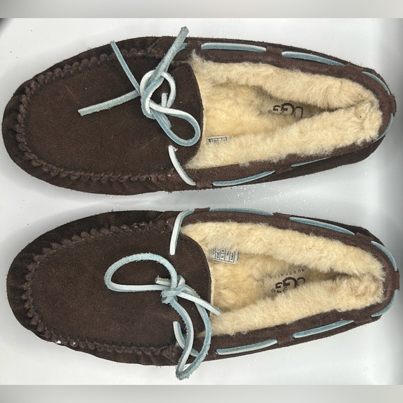UGG Dakota moccasin slippers in Chocolate Brown - Picture 2 of 15
